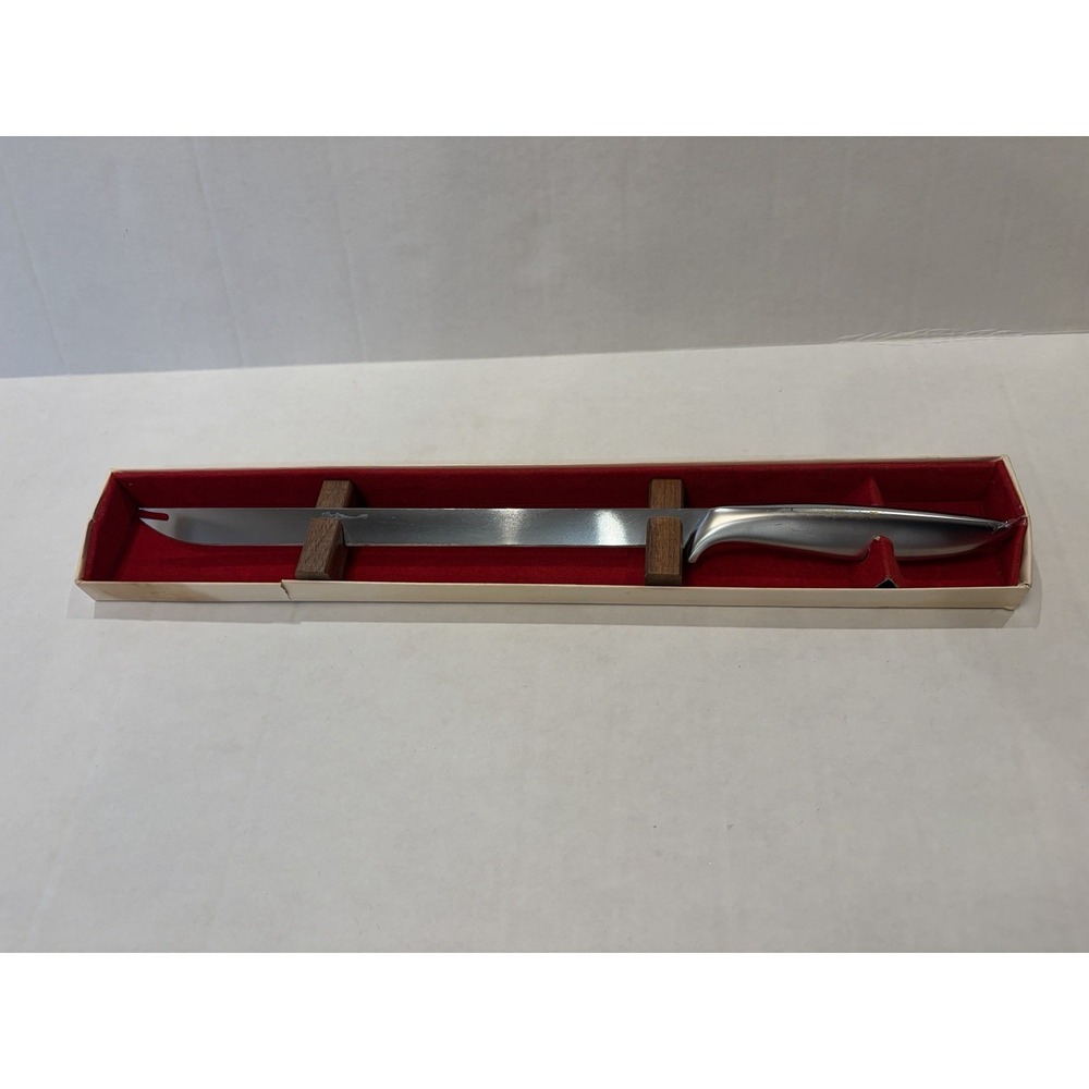Gerber Snickersnee Carving Knife Vintage Legendary Blades Fork Tip Slicer w/ Box
